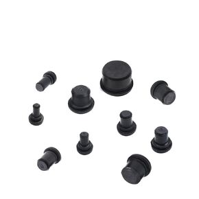 10 Sizes Rubber Stoppers, 10Pcs Solid Rubber Stopper Seal Hole Insert Stopper Black for Cable Gland