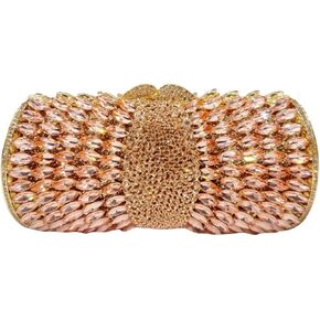 UMREN Luxury Crystal Clutch Rhinestones Evening Bag for Women Bling Purse Sparkly Diamond Handbag for Wedding Party Prom