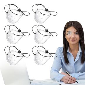 6 Pcs Eye Shield, Clear Eye Patch, Breathable Plastic Eye Shield After Cataract Surgery Covering, Eye Shields for After Surgery Personal Care Eye Protection