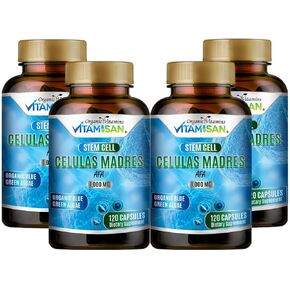 Celulas madres 4 Bottles, 1000mg Stem Cell Plus, 480 Capsules Non-GMO, Gluten-Free