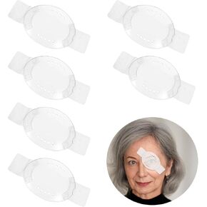 Eye Shield After Cataract Surgery 6Pcs Plastic Eye Patch Comfortable Clear Eye Patch with Ventilation Holes for Children Adults After Surgery Eye Protection