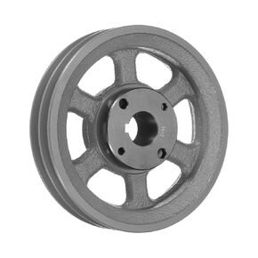 uxcell 2AK64H-1 V-Belt Sheave 1"Bore 2.5"OD Double Groove Web Sheave Bored-to-Size Sheave, Cast Iron, Belt Section for 4L or A Belt