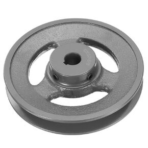 uxcell BK57-5/8 V-Belt Sheave 5/8"Bore 5.45"OD Single Groove Web Sheave Bored-to-Size Sheave, Cast Iron, Belt Section for 3L or B Belt