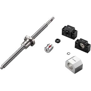 TEN-HIGH Ball Screw CNC Parts SFU2005 NST, 1pcs Ball Screw + 1pcs Nut + 1pcs BK/BF15 End Support Units + 1pcs Coupler + 1pcs Nut Housing + End Machining, Diameter 20mm Lead 5mm Length 450mm in Kuwait