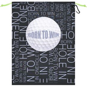 SANDIAN, Waterproof Pouch for Traveling Packing Organizer Storage, Drawstring Rope Closures, Sublimation Dye Prints, PU Coatings, All Weatherproof, Large Capacity Size Pouches for Golfers [WIN]