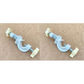Set of 2 Lab Stand Clamp Holder Boss Head Alloy Body Right Angle 2pcs Rods up to 18mm in Dia.