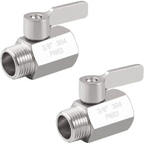 3/8" Mini Ball Valve NPT Female to Male Stainless Steel 304