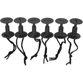 Surfboard Rope Plug, 6pcs Nylon Plastic Surfboard Leash Rope Plug with Detachable Slots, for Soft Foam Surfboards, Body Panels, Stand Up Paddles