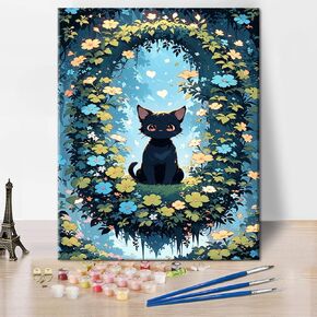 Plant Girl Paint by Numbers Kits on Canvas Modern Art Style Oil Painting for Adults Beginner with Brushes and Acrylic Abstract Girl Paint by Numbers Art for Home Wall Decor 16x20 Inch (Without Frame)