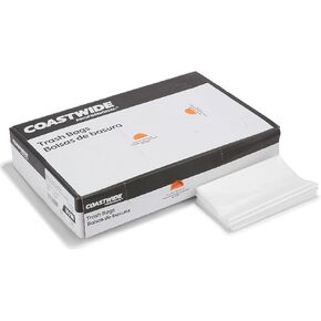 STAPLES COASTWIDE 420462 Trash Bags 30-33 Gallon 33X39 Low Density 0.9 Mil Clear 150 Ct