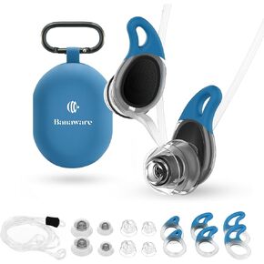 Surfer Swimmer Ear Plugs for Adult Ear Protection Aqua Earplugs for Shower with Safty String