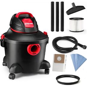 Shop-Vac 5920689 6 Gallon Wet/Dry Vacuum, 3.5 Peak HP, 1.25 Inch Diameter x 7 Foot Hose, 6 Foot Cord, Ideal for Home, Garage, and Workshop Cleanup