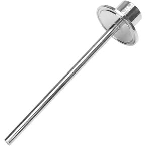 DERNORD Sanitary Thermowell SS304 6 inch length with 1.5 Inch Tri Clamp Adapter x 1/2 inch FNPT Thermometer Connection
