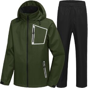 SWISSWELL Men's Rain Suit Golf Rain Gear for Men Waterproof Work Heavy Duty Rain Jacket and Pants