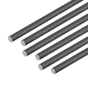 uxcell Carbon Fiber Round Rod Aircraft Fixed Rods for RC Airplane 3.5mm, 500mm/19.6inch Length Matte Pole, 6pcs