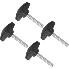 Tee Wing Knobs Thumb Screw, M6 x 40mm Male Thread, Plastic T Thumb Clamping Screw Threaded Stud Hand Knobs Grip, (Applications: for Machinery Lathes), 4-Pieces