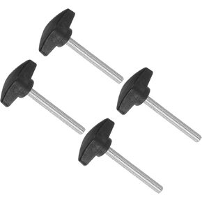 Tee Wing Knobs Thumb Screw, M6 x 55mm Male Thread, Plastic T Thumb Clamping Screw Threaded Stud Hand Knobs Grip, (Applications: for Machinery Lathes), 4-Pieces