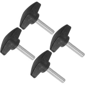 Tee Wing Knobs Thumb Screw, M6 x 30mm Male Thread, Plastic T Thumb Clamping Screw Threaded Stud Hand Knobs Grip, (Applications: for Machinery Lathes), 4-Pieces