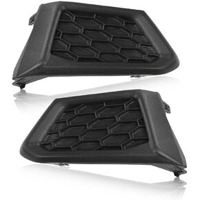 G-PLUS New Pair Of Black Fog Light Covers Grille Bezel Compatible with 2016 2017 2018 2019 Nissan Sentra Fog Lamp Accessories Cover 622564AF0B, NI1039142, 622574AF0B, NI1038142