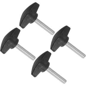 Tee Wing Knobs Thumb Screw, M6 x 35mm Male Thread, Plastic T Thumb Clamping Screw Threaded Stud Hand Knobs Grip, (Applications: for Machinery Lathes), 4-Pieces