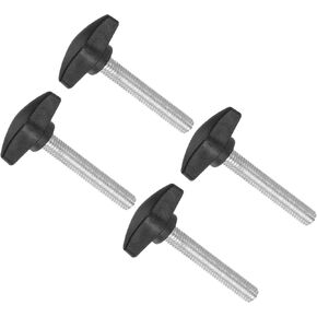 Tee Wing Knobs Thumb Screw, M8 x 45mm Male Thread, Plastic T Thumb Clamping Screw Threaded Stud Hand Knobs Grip, (Applications: for Machinery Lathes), 4-Pieces