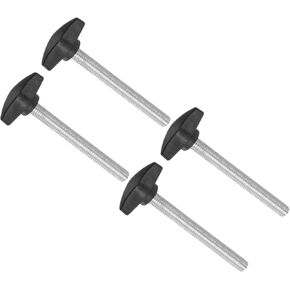 Tee Wing Knobs Thumb Screw, M8 x 70mm Male Thread, Plastic T Thumb Clamping Screw Threaded Stud Hand Knobs Grip, (Applications: for Machinery Lathes), 4-Pieces