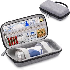 Carrying Case for Portable Nebulizer Travel,Asthma Inhaler Travel Case for Portable Handheld Inhaler Nebulizer Machine for Adults and Kids,Handheld Mesh Atomizer Machine Holder(Grey)