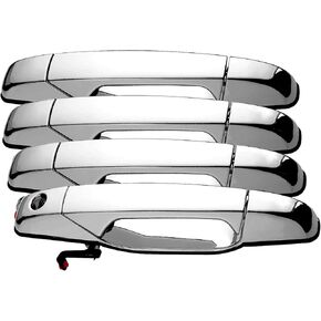 4-Piece Black Front Rear Driver Passenger Side Exterior Door Handle for 2007-2013 Chevy Chevrolet Silverado Suburban Tahoe Avalanche, GMC Sierra Yukon, Cadillac Escalade 20828237 20828258 22738721