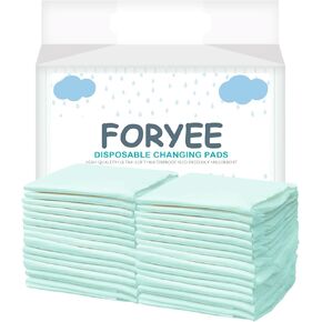 Disposable Underpads 17 x 24 Inches (25 Pack) Incontinence Bed Pads Heavy Absorbent Soft Non-Woven Fabric Breathable - Green