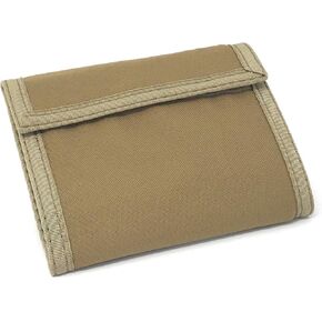 Bifold ID Wallet. Outside ID Window. Nylon w/Hook n Loop Closure. Made in USA. (Black)