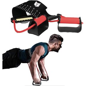Stable Push Up Bars Resistance Band Power Push Up Plus with 24 Resistance Levels Training Back, Shoulder, Chest and Arm Muscles Equipment