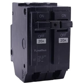 THQL2120 20 أمبير قاطع 2 قطب توصيل قياسي للحماية المغناطيسية الحرارية، 10KA 120/240 فولت، متوافق مع مراكز تحميل سلسلة GE السميكة وسلسلة Q-Line