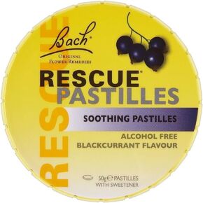 Bach Rescue Pastilles, Blackcurrant 50 g - Pack of 6