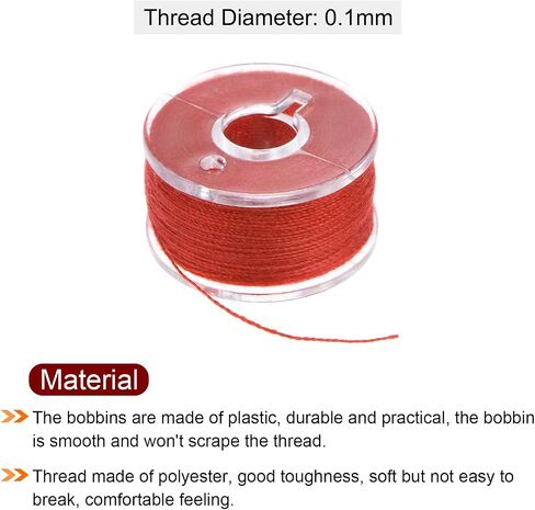 HARFINGTON Prewound Bobbin Thread Set of 10pcs with Storage Plastic Case for Embroidery and Sewing Machine, Pink Series in Saudi Arabia