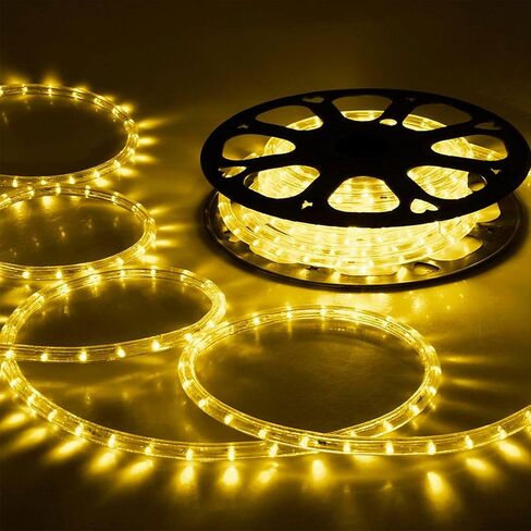 50ft LED Rope Lights Outdoor, 360 LED Connectable and Flexible Tube Lights with 8 Modes, Waterproof LED Rope Lighting for Garden Patio Pool Bedroom PartyIndoor Outdoor Christmas Decor (Red & Green) in Saudi Arabia
