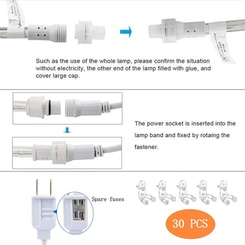 50ft LED Rope Lights Outdoor, 360 LED Connectable and Flexible Tube Lights with 8 Modes, Waterproof LED Rope Lighting for Garden Patio Pool Bedroom PartyIndoor Outdoor Christmas Decor (Red & Green) in Saudi Arabia
