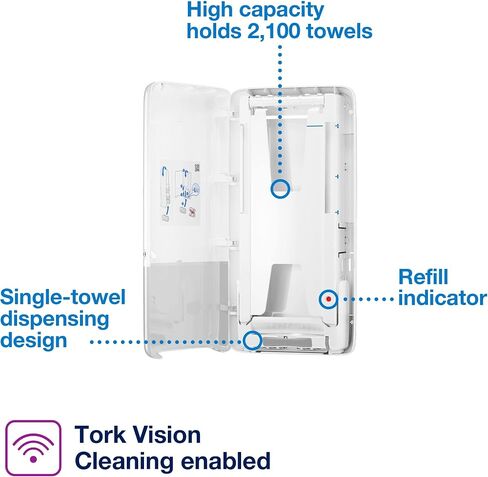 Tork PeakServe® Continuous™ Paper Hand Towel Dispenser White H5 High Capacity Elevation Range 552520 in Kuwait