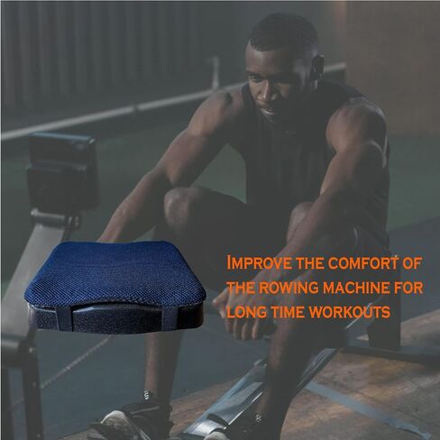 Rowing Machine Seat Cushion,Anti Slip Gel Rower Mat Pad Compatible Concept 2 Water Hydrow Magnetic Rowing Machine Recumbent Bike for Home,Accessories with Straps in Saudi Arabia