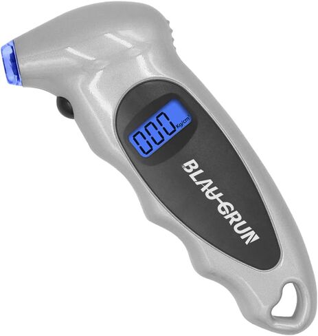 Tire Pressure Gauge for Car, 150 PSI 4 Settings, Portable Digital Tire Gauge for Car, Truck, Motorcycle, Bicycle with Backlit LCD Non-Slip Grip (Blue) in Saudi Arabia