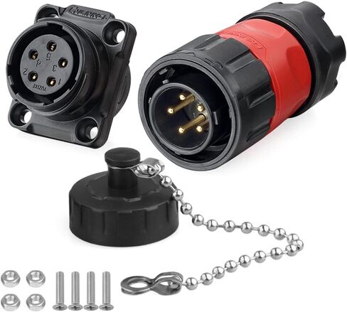 CNLINKO YM-20 Industrial Waterproof Connector IP68 Circular Connector Aviation Connector PBT Plastic Shell M20 2-12 Pin Flange Socket (12 Pin) in Saudi Arabia
