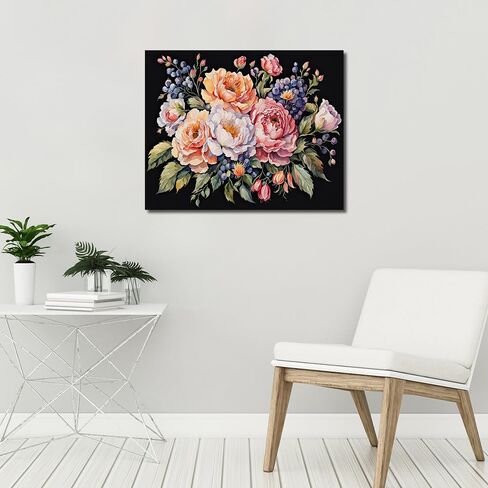 Plant Girl Paint by Numbers Kits on Canvas Modern Art Style Oil Painting for Adults Beginner with Brushes and Acrylic Abstract Girl Paint by Numbers Art for Home Wall Decor 16x20 Inch (Without Frame) in Saudi Arabia