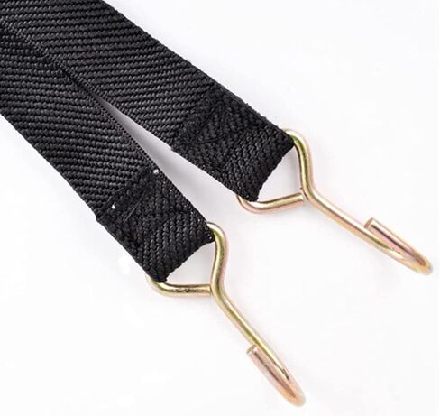 Flat Bungee Cords Elastic Straps with Hooks，Heavy Duty Bungee Cord (18 inch X 2, Black) in Saudi Arabia