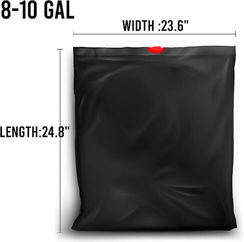 8-10 Gallon Trash Bags Drawstring, 300 Count Bulk, Black & Unscented Multi-purpose Garbage Bags for Business Home Bathroom Kitchen Commercial and Industrial in Saudi Arabia