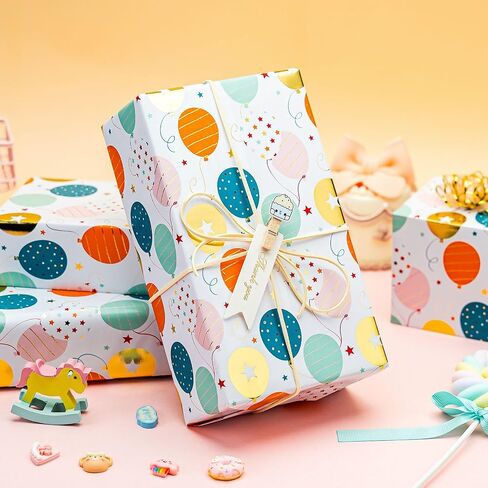 Retrify Reversible Wrapping Paper Roll - 17 Inch X 32.8 Feet - Colorful Cakes Diamond Ring Design Wedding Gift Wrap Paper for Bridal Shower, Engagement, Party, Celebration in Saudi Arabia