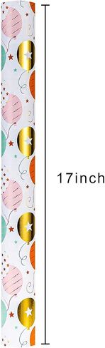 Retrify Reversible Wrapping Paper Roll - 17 Inch X 32.8 Feet - Colorful Cakes Diamond Ring Design Wedding Gift Wrap Paper for Bridal Shower, Engagement, Party, Celebration in Saudi Arabia