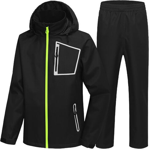 SWISSWELL Men's Rain Suit Golf Rain Gear for Men Waterproof Work Heavy Duty Rain Jacket and Pants in Saudi Arabia