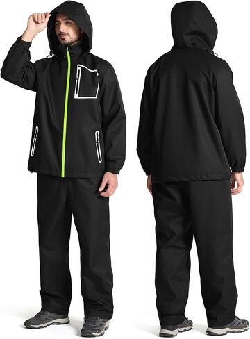 SWISSWELL Men's Rain Suit Golf Rain Gear for Men Waterproof Work Heavy Duty Rain Jacket and Pants in Saudi Arabia