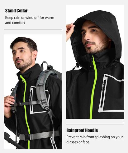 SWISSWELL Men's Rain Suit Golf Rain Gear for Men Waterproof Work Heavy Duty Rain Jacket and Pants in Saudi Arabia