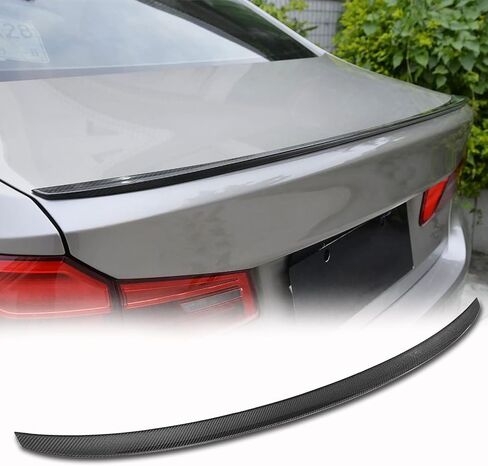 MCARCAR KIT G30 Real Carbon Fiber Trunk Spoiler for BMW 5 Series G30 2017-2022 520i 530i 540i F90 M5 Sedan Rear Boot Highkick Wing Lip Car Roof Window Top Wing Lip Facotry Outlet (A Style) in Saudi Arabia
