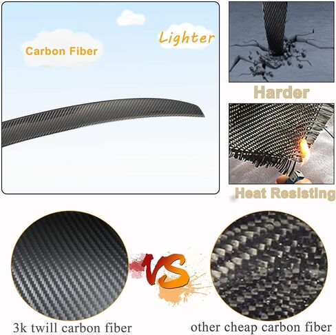 MCARCAR KIT G30 Real Carbon Fiber Trunk Spoiler for BMW 5 Series G30 2017-2022 520i 530i 540i F90 M5 Sedan Rear Boot Highkick Wing Lip Car Roof Window Top Wing Lip Facotry Outlet (A Style) in Saudi Arabia